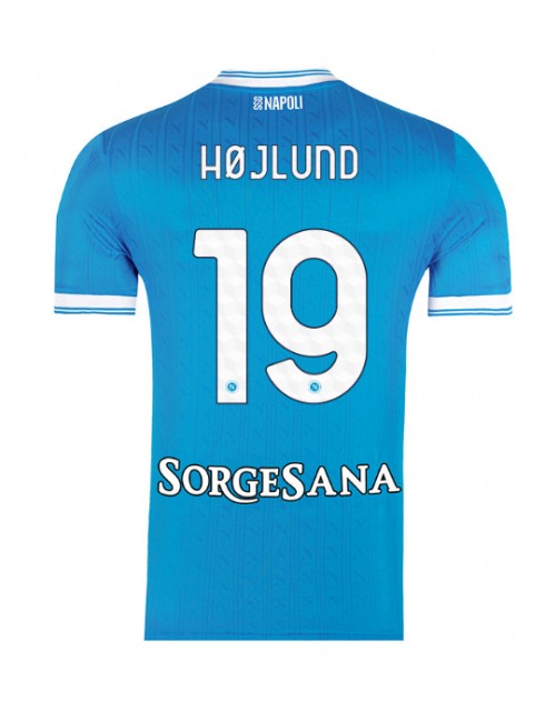 Moški Nogometna dresi replika SSC Napoli Rasmus Hojlund #19 Domači 2025-26 Kratek rokav Moški Nogometna dresi replika SSC Napoli Rasmus Hojlund #19 Domači 2025-26 Kratek rokav